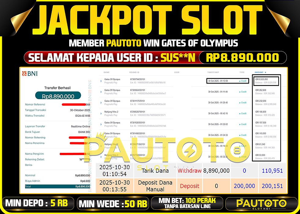 BUKTI JACKPOT LUNAS PAUTOTO