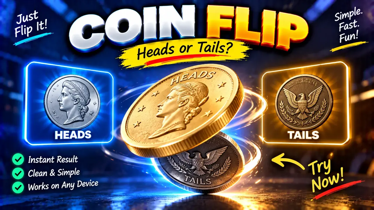 Coin Flip Online - Free Virtual Heads Or Tails