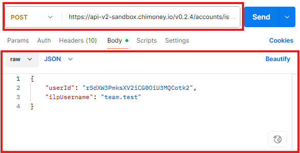 Postman Request Body Setup