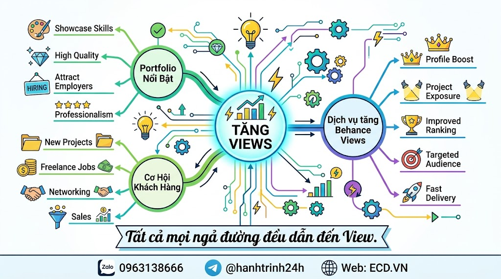 tăng behance views vĩnh viễn