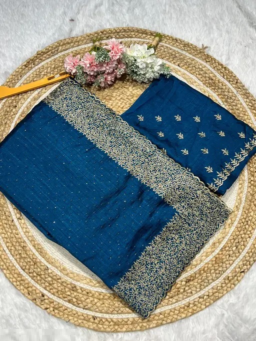 JEMINI SAREE TEAL (R101)