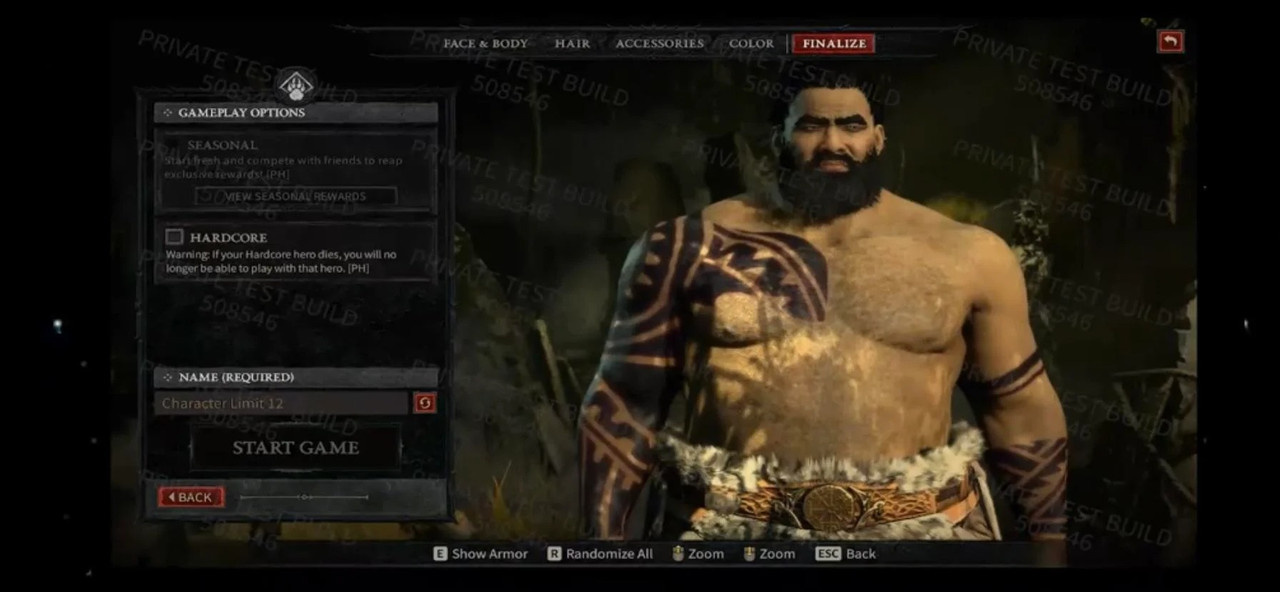 Diablo IV Leak from F F Build Shows Character Creation  Difficulty Options and More - 58