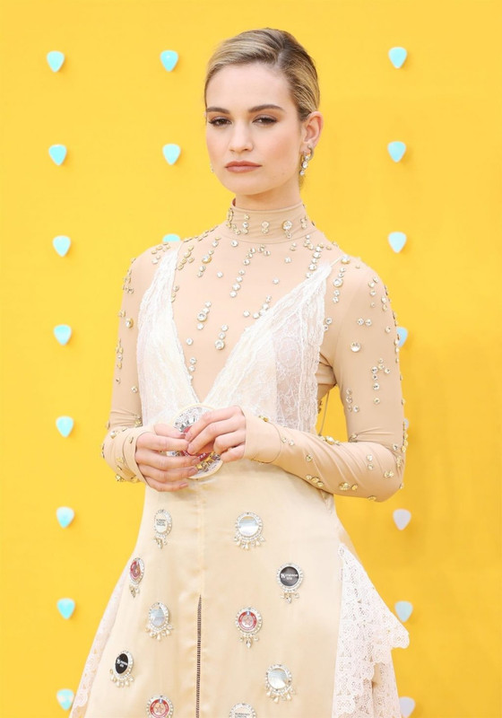 Lily James Upskirt Ass Yesterday Uk Premiere At The Odeon Luxe