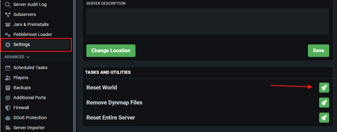 PebbleHost Knowledgebase | How To Create A Flat World