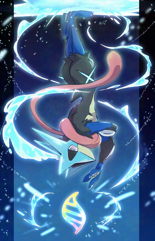 greninja-and-mega-greninja-pokemon-drawn