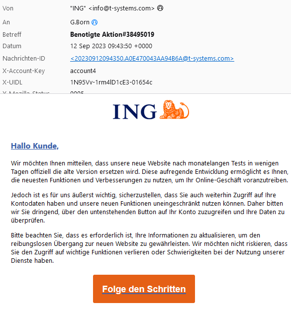 Ing Phishing-Mail Ing Phishing-Mail