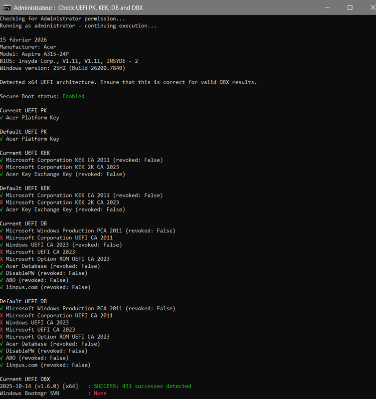 Capture d écran capture Acer aspir 3 15 2026 02 15 105047
