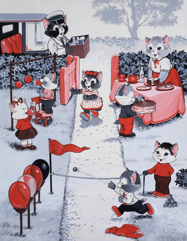 English-School-Cats-at-fete-Meister-Drucke-51030