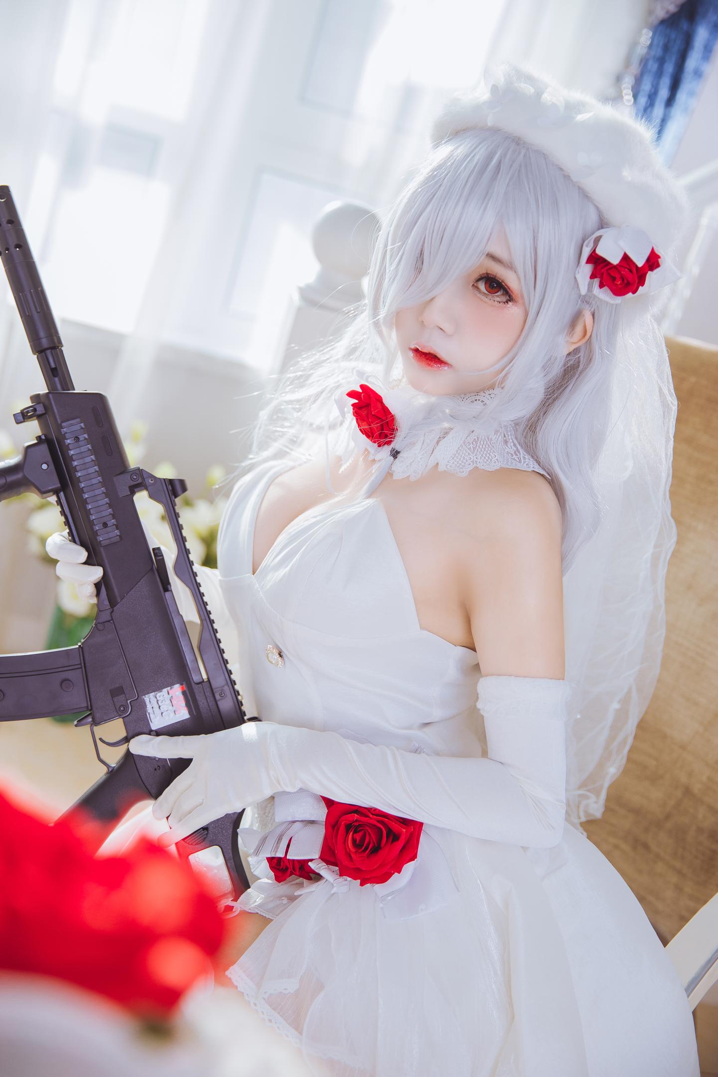 喵糖映画 VOL.123 日奈娇 - 花嫁cos 13
