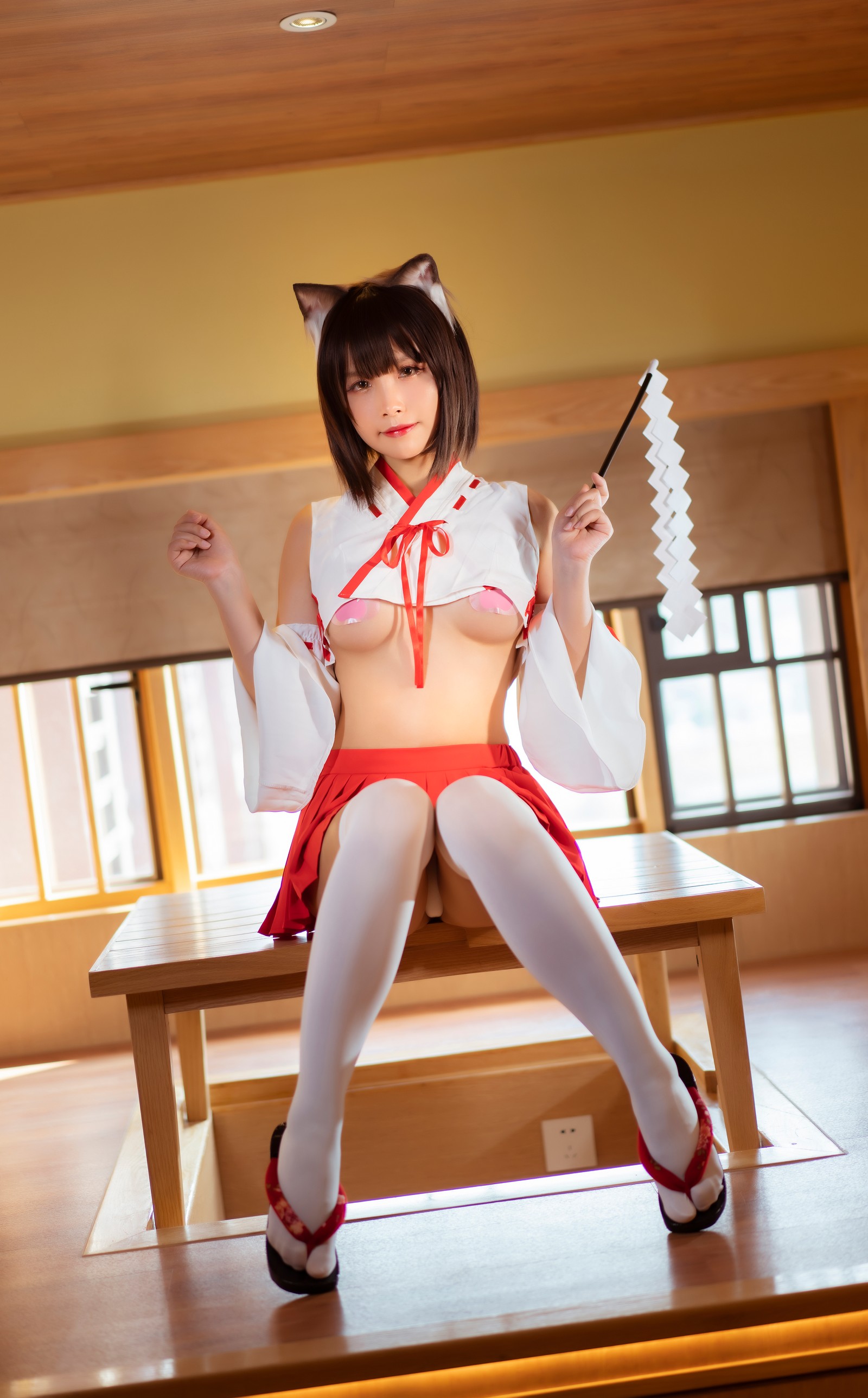 Neko-薇薇 巫女 Cosplay 高清写真图集（30P｜225MB）插图1