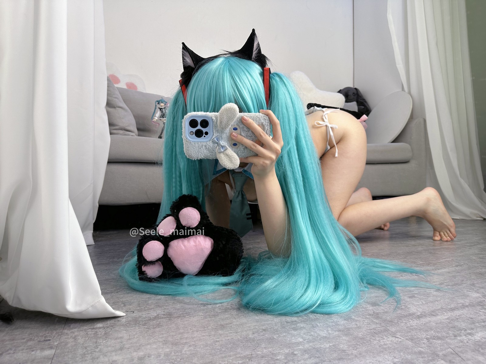 Seele麦麦初音未来主题写真｜可爱蓝系高清图包（80P-273MB）插图4