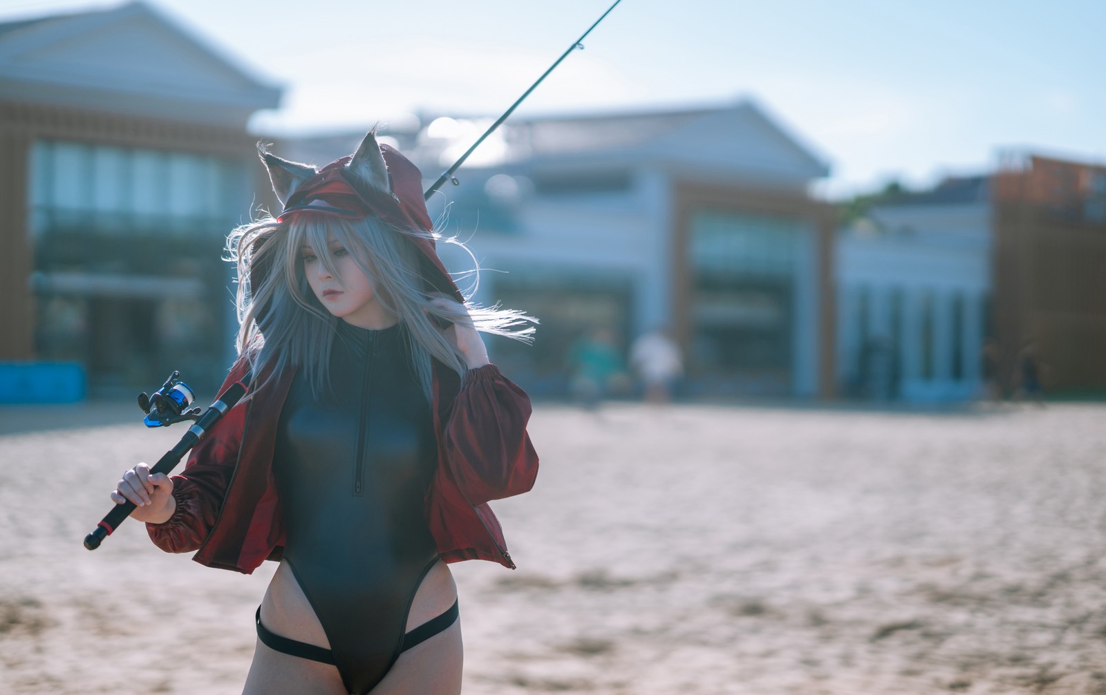 w百合欧皇子w 明日方舟轻风LB01红写真集 – Arknights COS高清 [12P-97MB]插图7