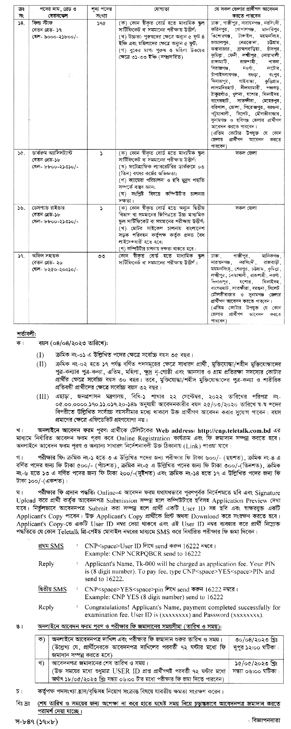 NSI Job Circular 2023