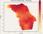 Final combined site suitability map of Sonadanga