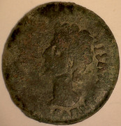Dupondio de Colonia Patricia, época de Augusto. COLONIA PATRICIA. Águila entre dos signa. Smg-1343a