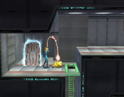 Aran-et-pika-fun, Samus is using her whip without hurting pikachu.