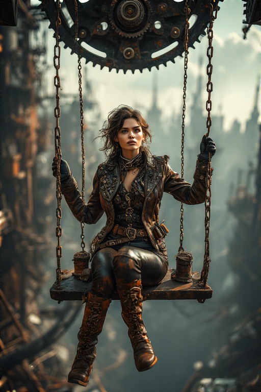 A-woman-seated-on-a-rusty-meta-13