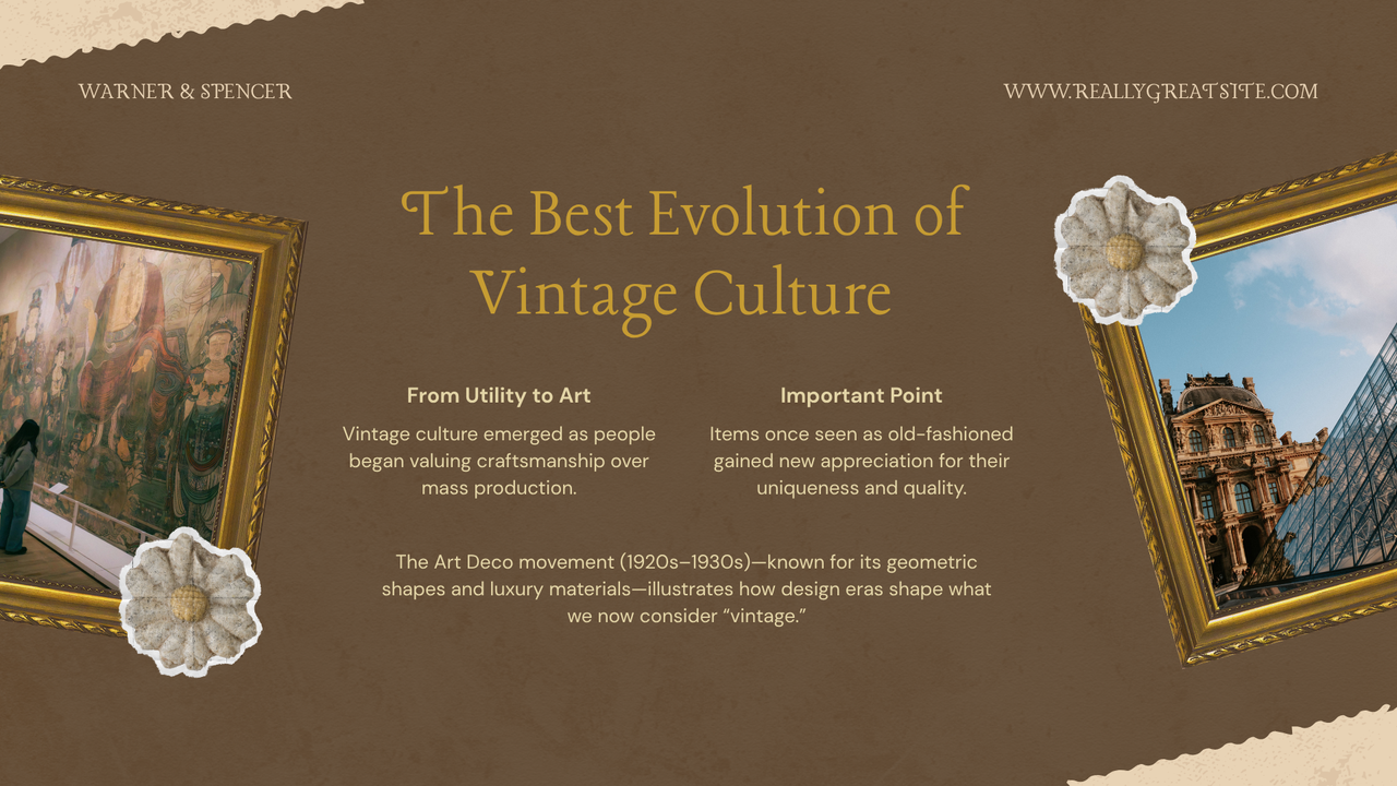 Gold Brown Vintage Museum Presentation