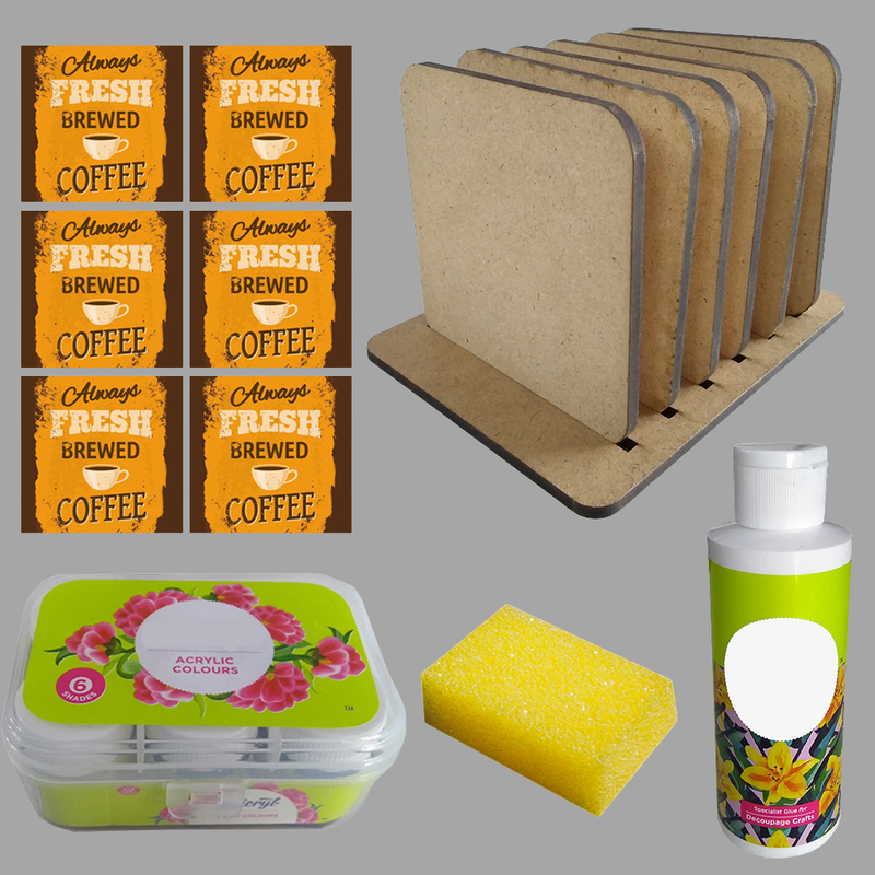 Image Transfer on Square Tea Coasters with Stand DIY Kit
