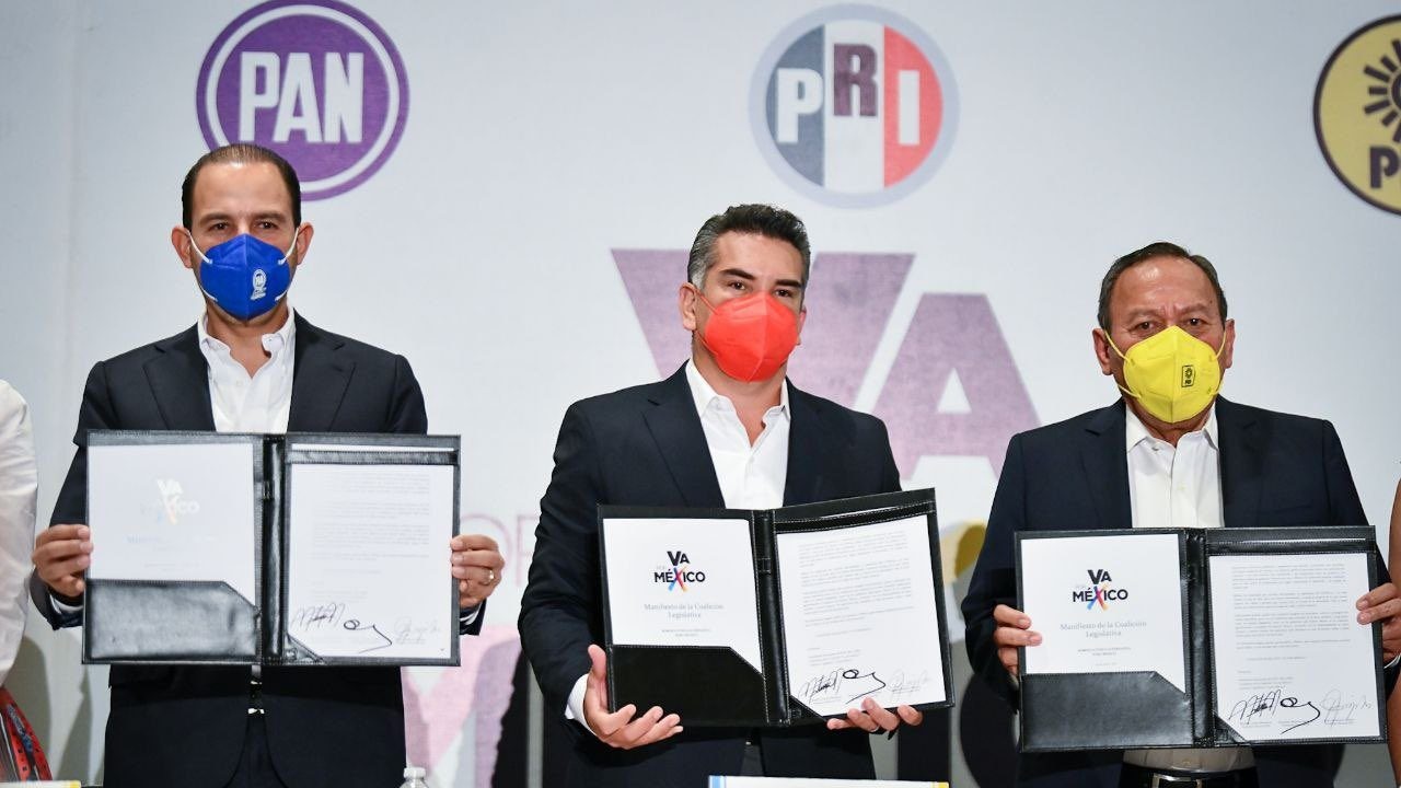 Coalición del PRI, PAN y PRD estará en cuatro estados para elecciones de 2022