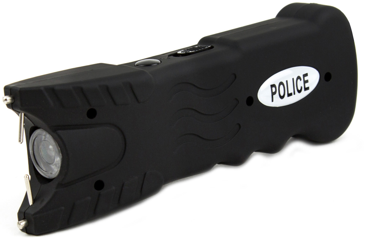 POLICE Stun Gun 916 160 BV Rechargeable LED Flashlight Black eBay