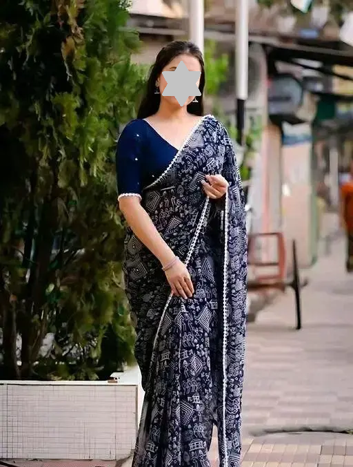 Georgette Saree Georgette Ka Saree Color 5 (R105)