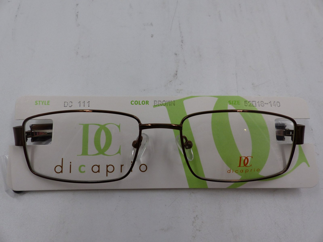 DICAPRIO DC111 UNISEX BROWN EYEGLASSES SIZE 52-18-140