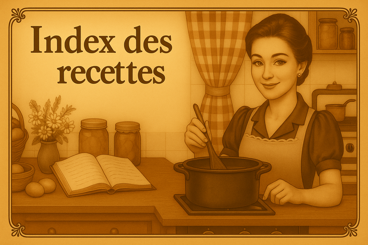  INDEX DES RECETTES” 