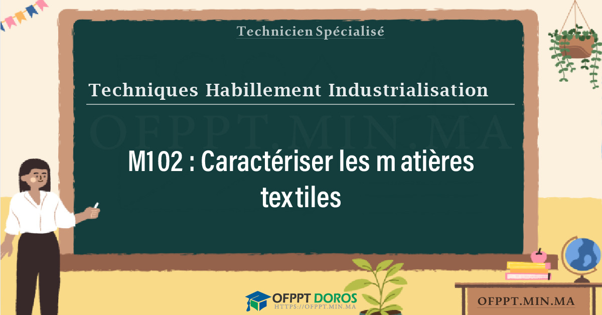 Sommaire détaillé du cours Caractériser les matières textiles M102 OFPPT - Structure du module
