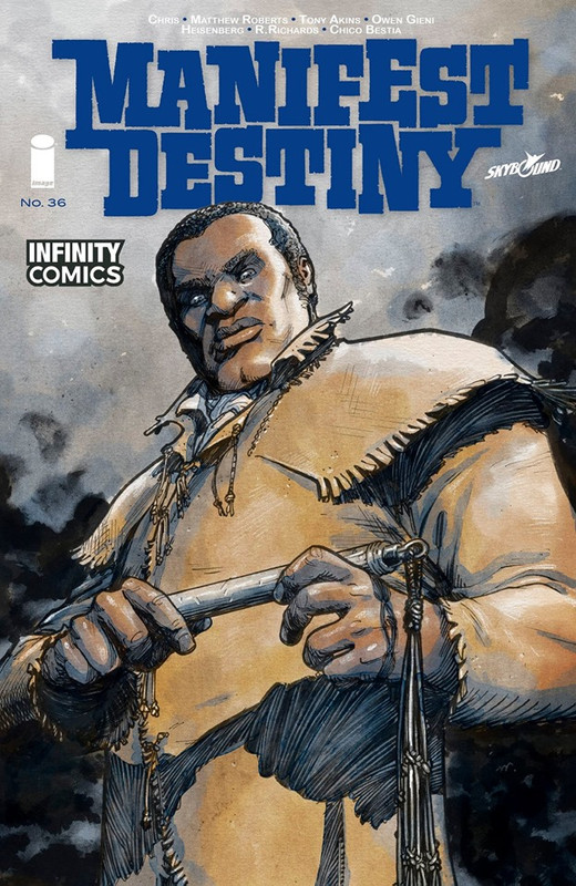 Actualización 09/05/2019: Número trigésimo sexto de Manifest Destiny por Heisenberg en la traducción, R. Richards en la maqueta y Letho en la corrección para Infinity Comics. Mientras los amotinados suplican a Lewis y Clark que los salven, deben decidir qué es lo mejor para la misión. ¿Es este el fin del Cuerpo de Descubrimientos? Ultimo numero de la serie hasta ahora, muchismas gracias a todos los involucrados en su tradumaqueta, mucho éxito en sus futuros proyectos.