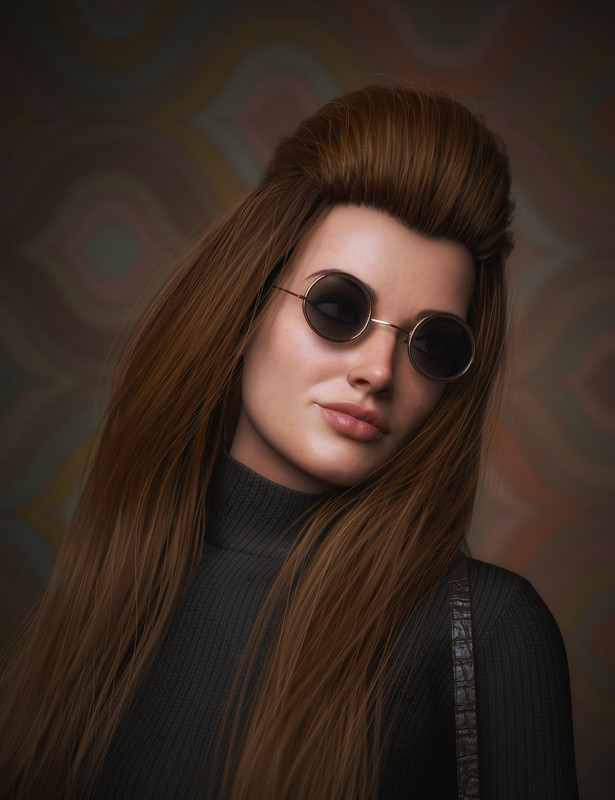 Long Bump Hair for Genesis 3, 8, and 8.1 Females