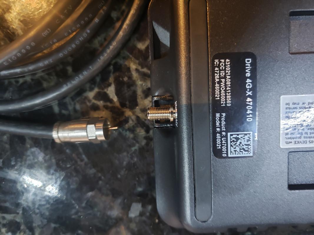 Drive 4G-X Coax Connection