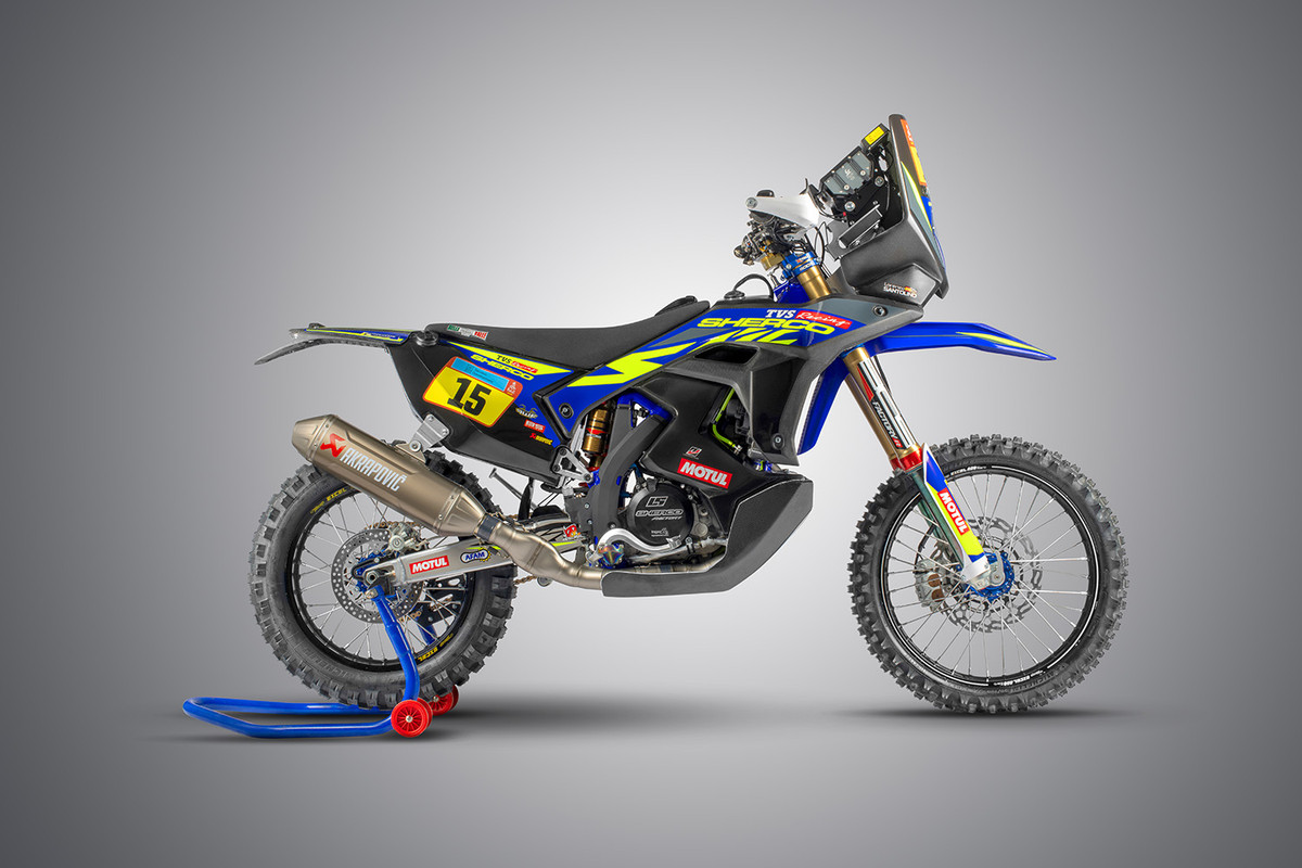 Новый раллийный мотоцикл Sherco 450 SEF Rally 2022 для ралли Дакар 2022