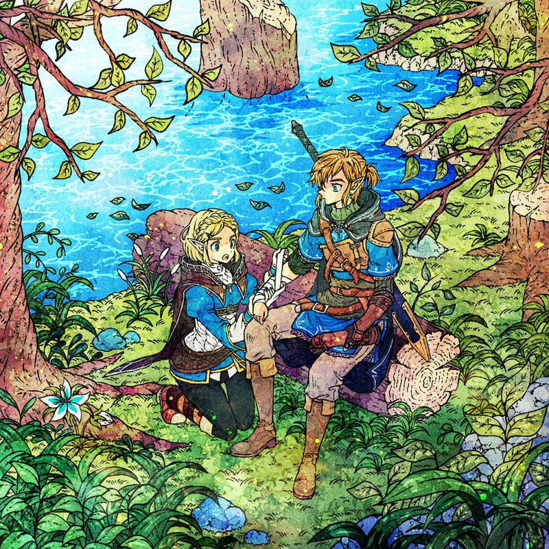 link-and-princess-zelda-the-legend-of-ze