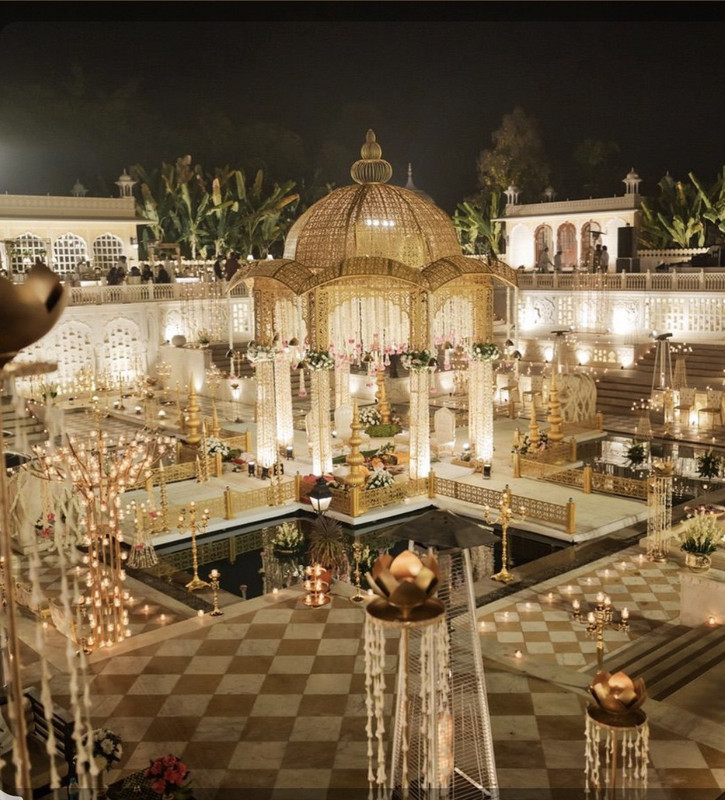 Luxurious event decor with floral arrangements