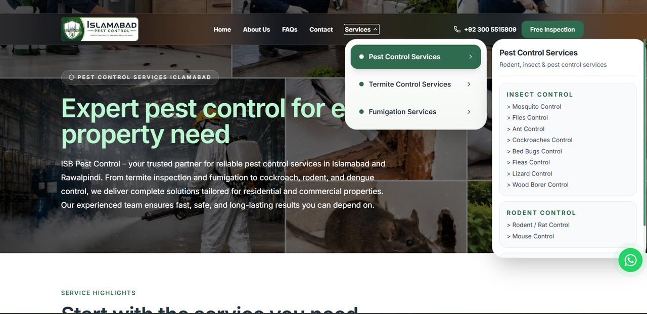 Pest Control Web Application 2