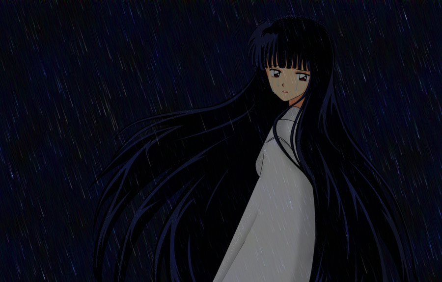 Hình vẽ Kikyou, Kagome, Sango bộ Inuyasha - Page 5 Crying_in_rain_by_niiigata-d5ah2bt