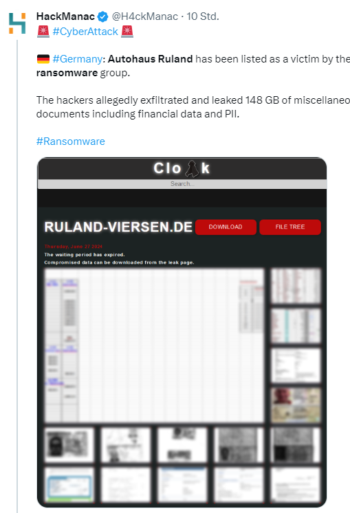 Autohaus Ruland Randomware-Opfer
