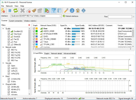 LizardSystems Wi Fi Scanner 4.8.0.197