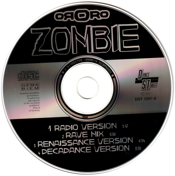 dance - 16/04/2023 - Ororo – Zombie (Dance Version)(CD, Maxi-Single)(Dance Street – DST 1297-8)  1995 R-622717-1605516911-1044