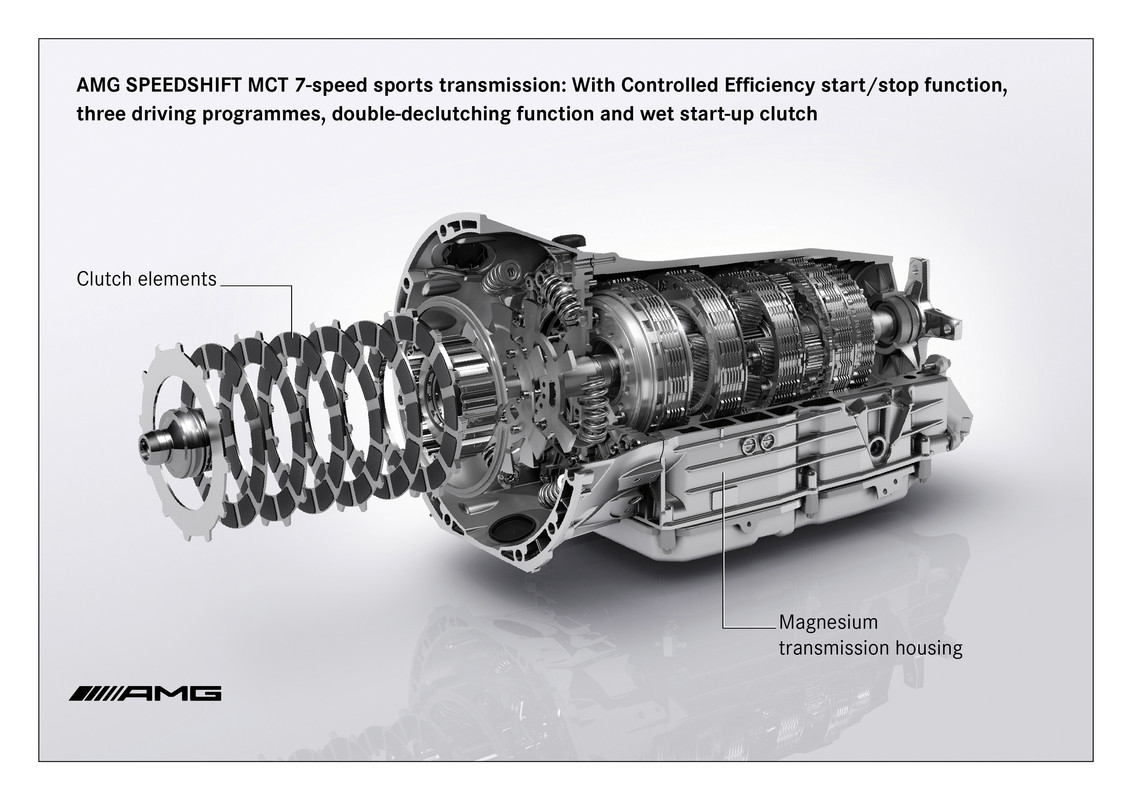 C63 - Transmissão Esportiva AMG SPEEDSHIFT MCT de 7 velocidades 63-trans