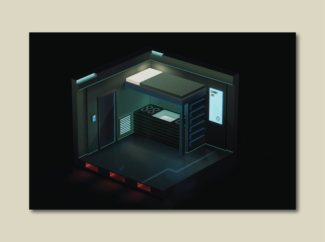futuristic room