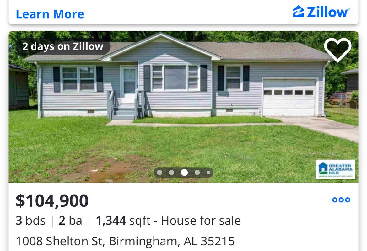Photo of a house worth one bitcoin