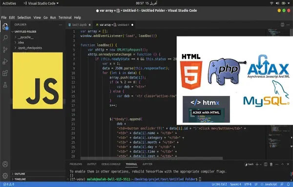 Vídeo curso profesional ajax programación web php javascritp html