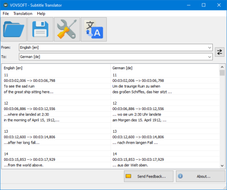 VovSoft Subtitle Translator 1.3