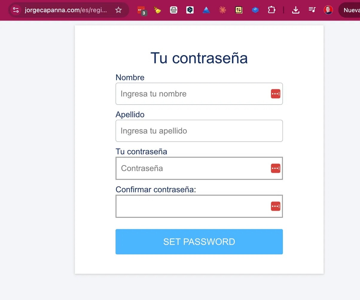 Ingreso a la web