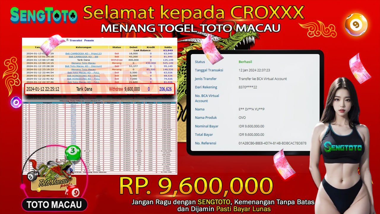 BUKTI PEMBAYARAN TOGEL TOTO MACAU
