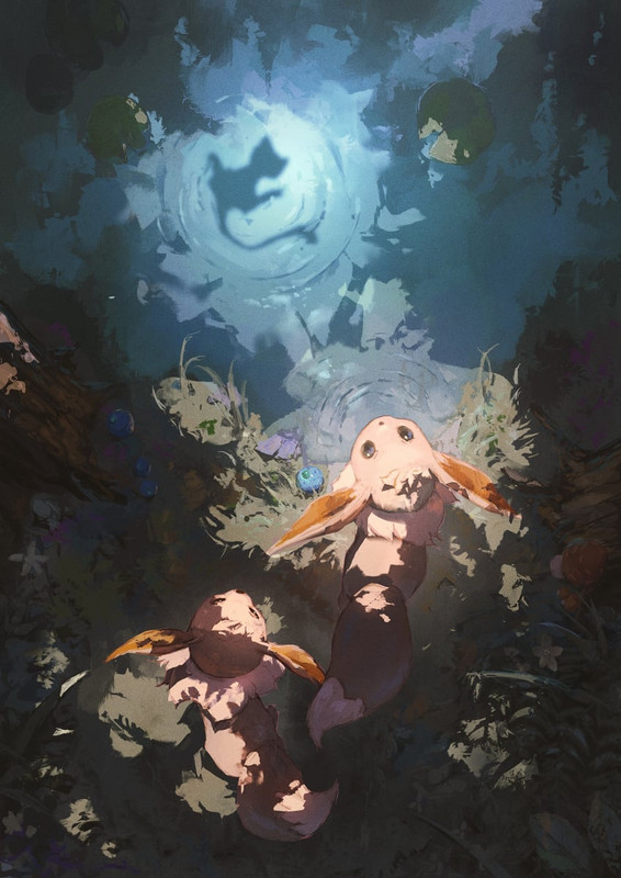 eevee-and-mew-pokemon-drawn-by-neg-101ne