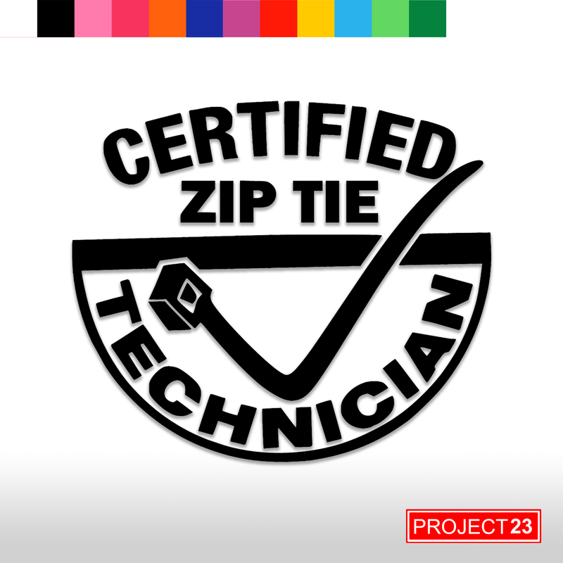 CABLE TIE TECHNICIAN CAR VAN WINDOW JDM VW EURO VAG DUB DECAL STICKER FUNNY