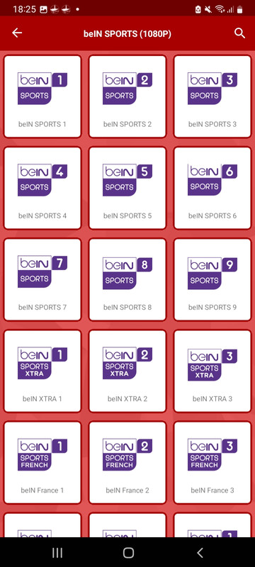 Categorized Channel List